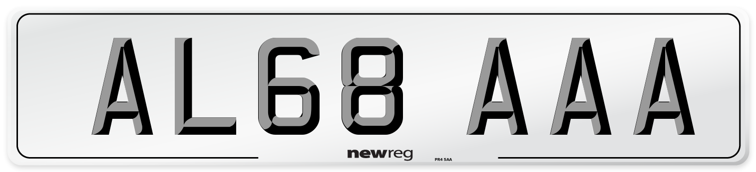 AL68 AAA Number Plate from New Reg
